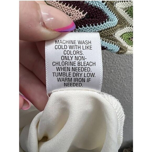 Juniors Candies Dress Size Medium Multicolor Chevron Ruffle Sleeveless - Picture 7 of 13